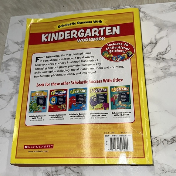 Scholastic Kindergarten Workbook - Yellow and Blue - Picture 17 of 17